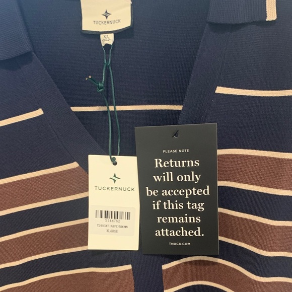 Tuckernuck Navy and Brown Striped Dress - Picture 4 of 4